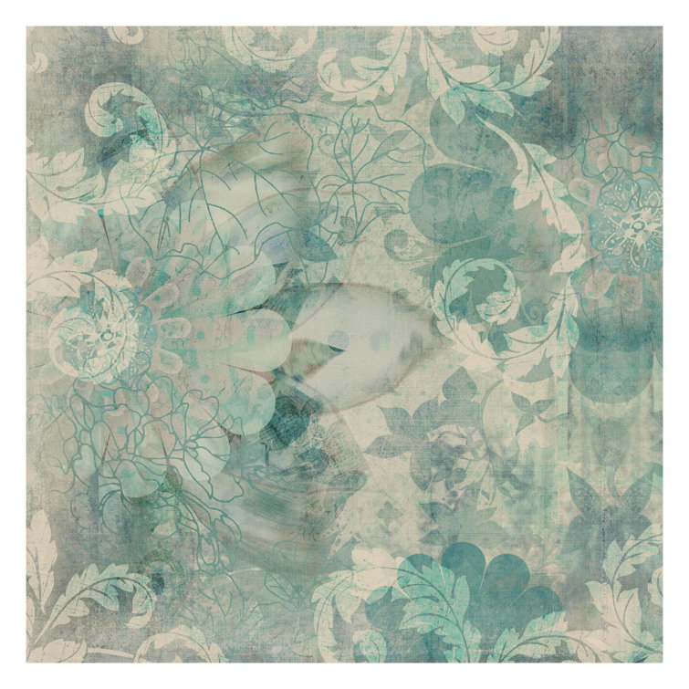 East Urban Home Icy Flowers 1.92m x 1.92m Textured Matte Peel & Stick